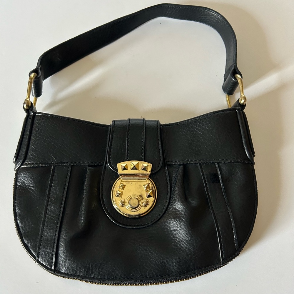 Black Small Bag Purse Leather